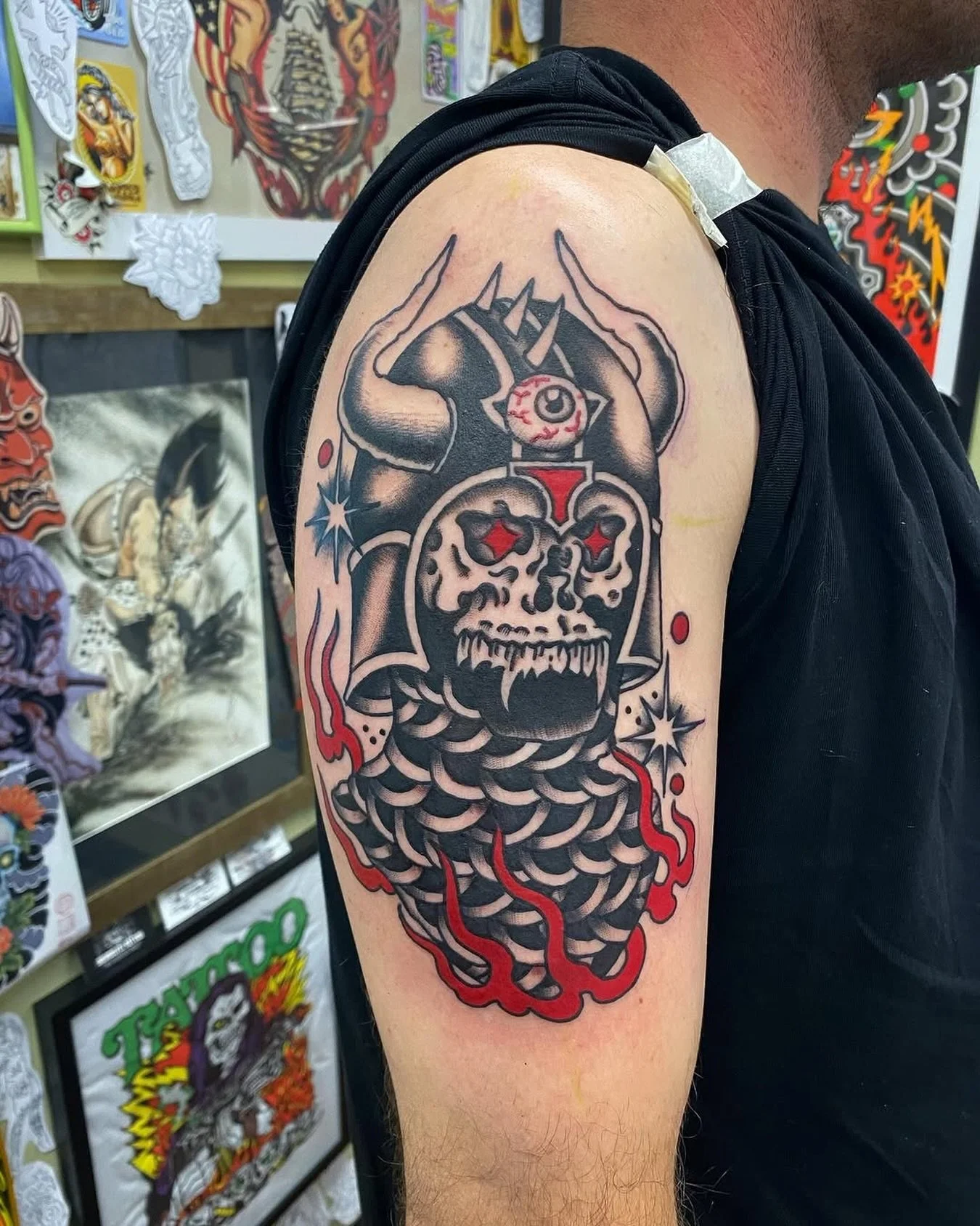 Crisp and cleannn 🤩A fun one done by @unclescoobswt today!! 🔥

Contact the studio to book 🙌
📧 info@swtattoostudio.com
📞 (08)9791 9066
📱 0461 554 950

#tat #tattoo #traditionaltattoo #bunbury #localartist