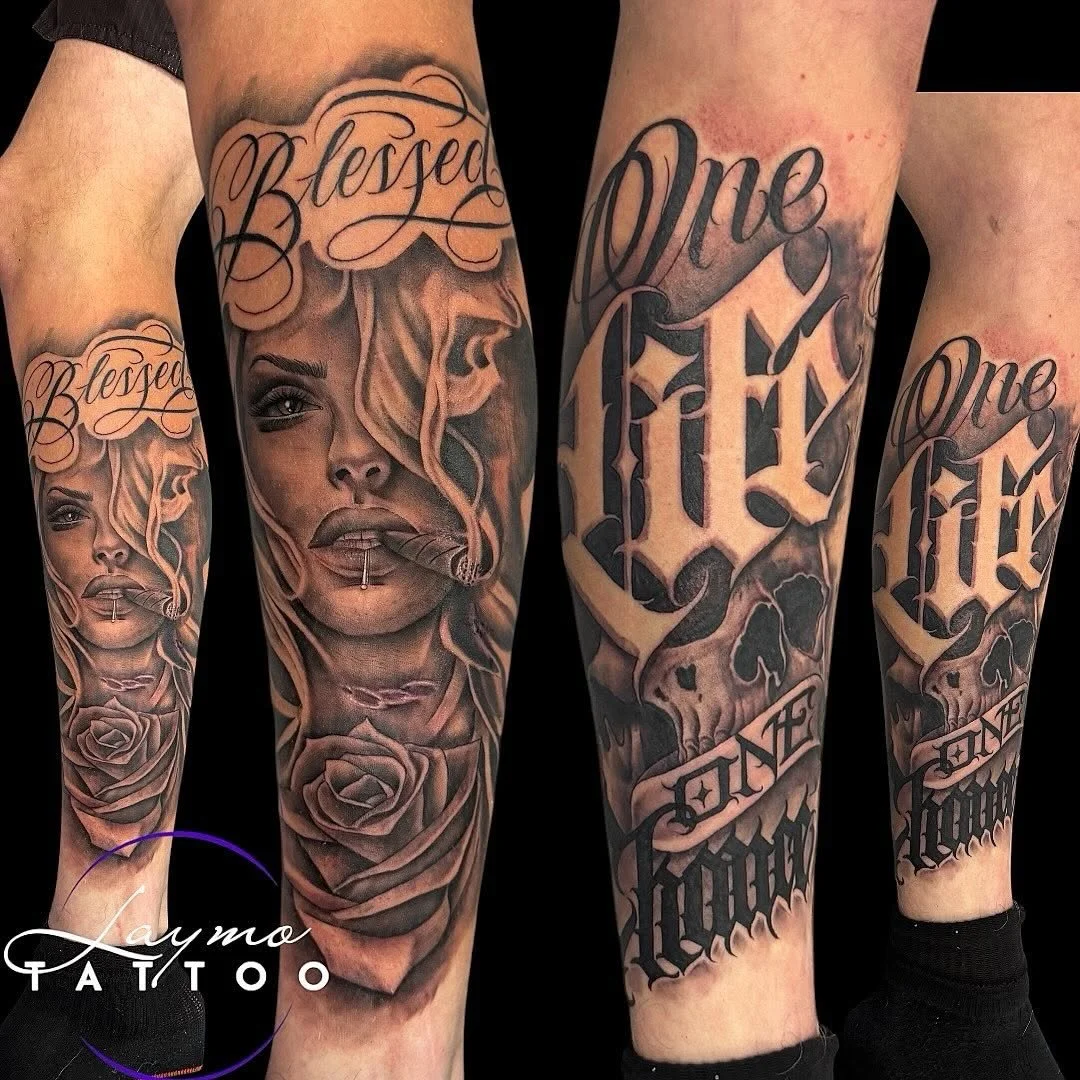 #Repost &bull; @laymo_tattoo Raise of hands of Who doesn&rsquo;t love a back to back session?! 🤚 

Contact to book 🙌
📧 info@swtattoostudio.com
📞 (08)9791 9066
📱 0461 554 950

#chicanostyle #scripttattoo #ladyfacetattoo #blackandgreytattoo