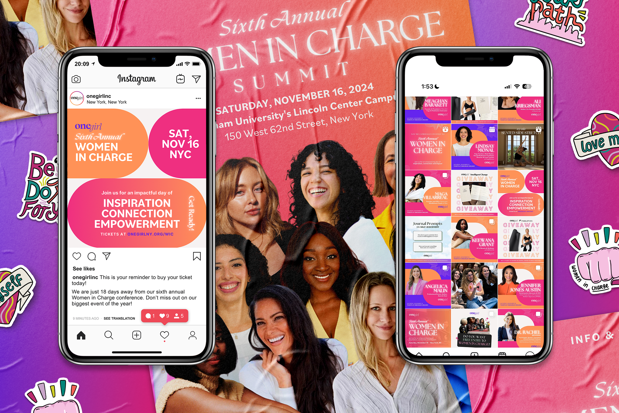  WOMEN IN CHARGE SUMMIT – 2024 Visual identity and promotional campaign for women empowerment nonprofit’s signature conference 