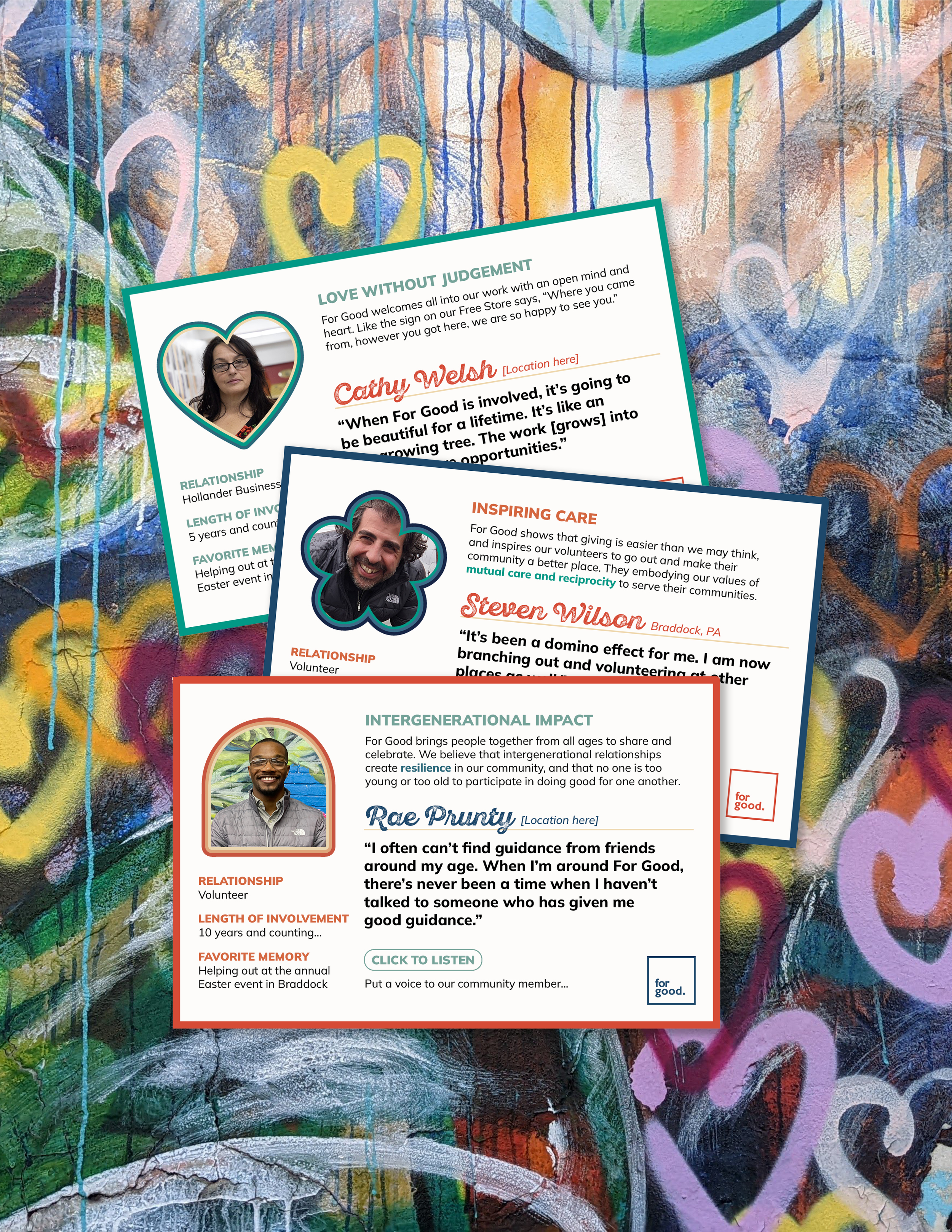   FOR GOOD PGH – BRAND STRATEGY  Developing a cohesive brand message with Braddock, PA residents for a grassroots nonprofit 