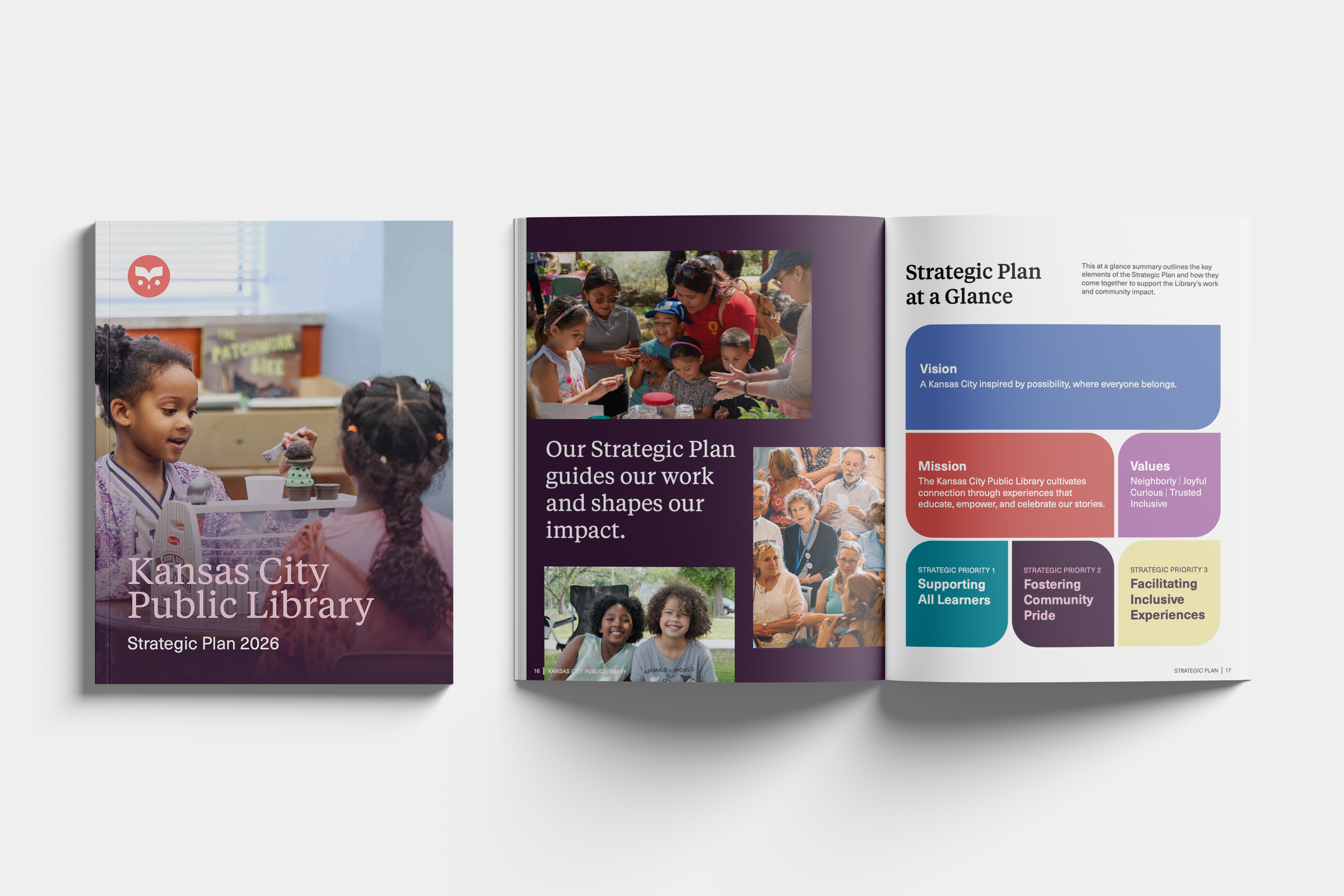   KANSAS CITY PUBLIC LIBRARY – STRATEGIC PLAN  Collective vision developed through community-driven engagement to reimagine KCPL's role as a catalyst for opportunity, learning, and civic engagement across Greater Kansas City 