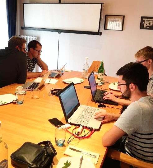 Everyone worked together for the Hackathon!
