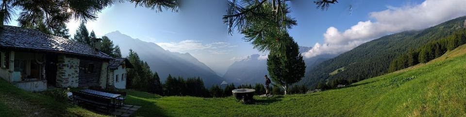 The view from the hut.