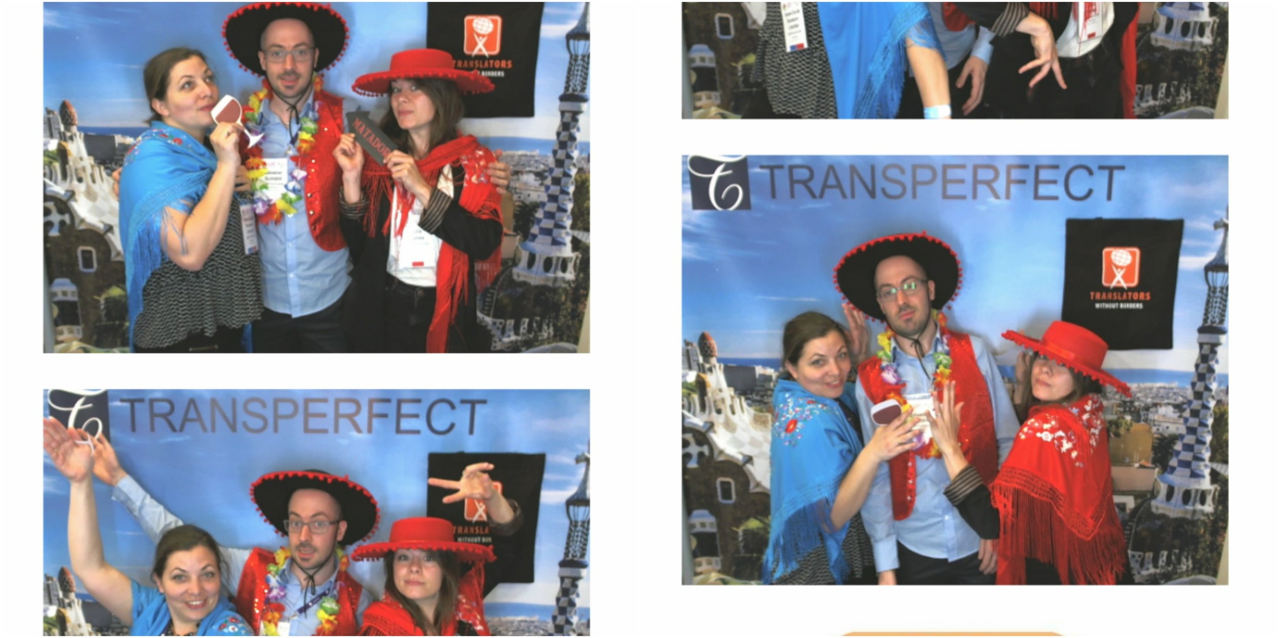 Having fun at the Translators without Borders photobooth!