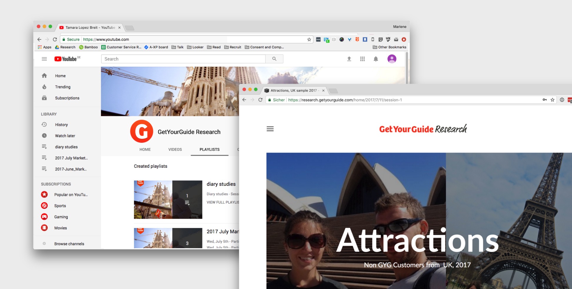 Research channel and blog set up by our UX Researcher.