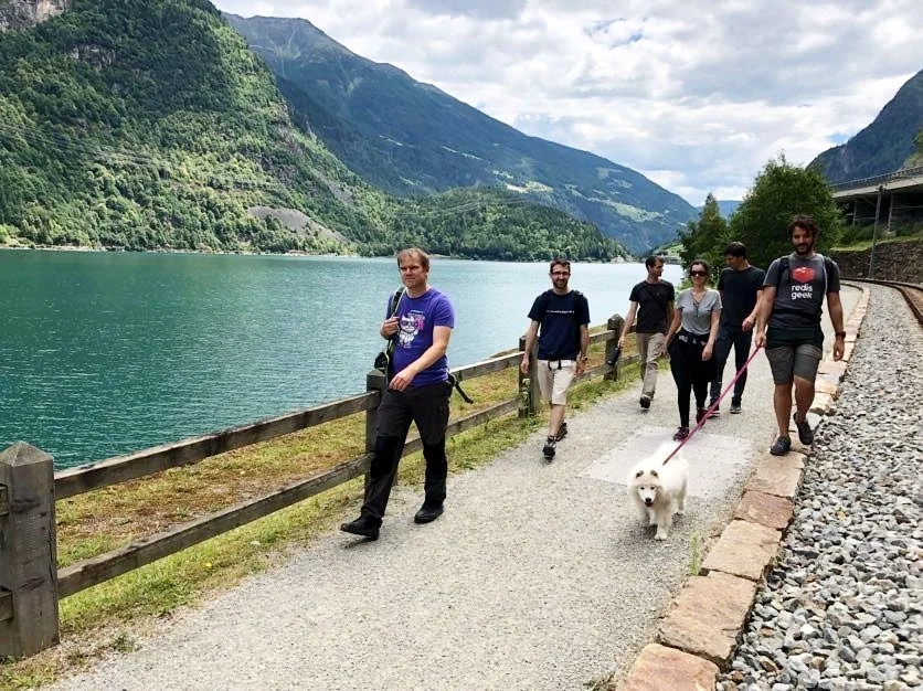 Taking a walk in Poschiavo.