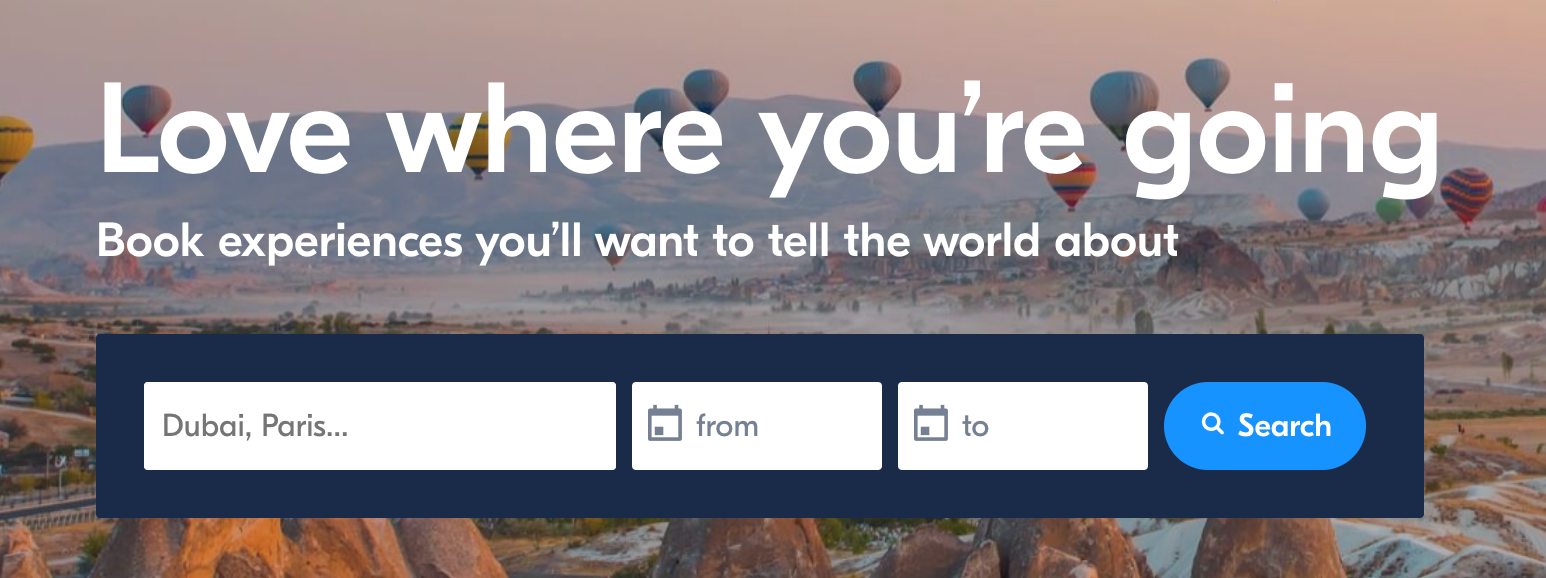 GetYourGuide’s Landing Page
