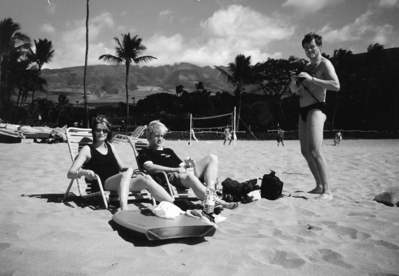 The good life. Marianne Søndergaard, Jam Poulsen, Thomas Søie Hansen, Maui, Hawaii. Februar 23, 1998. Photo: Henrik Tuxen.