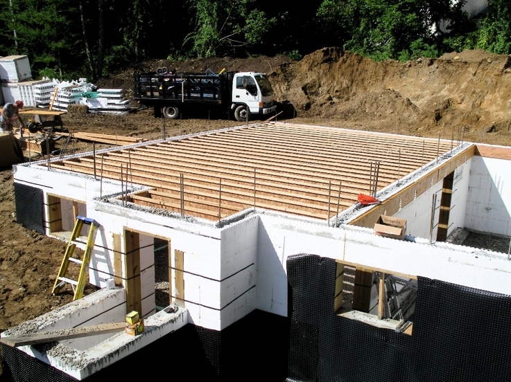 First floor joists hung from ICF wall