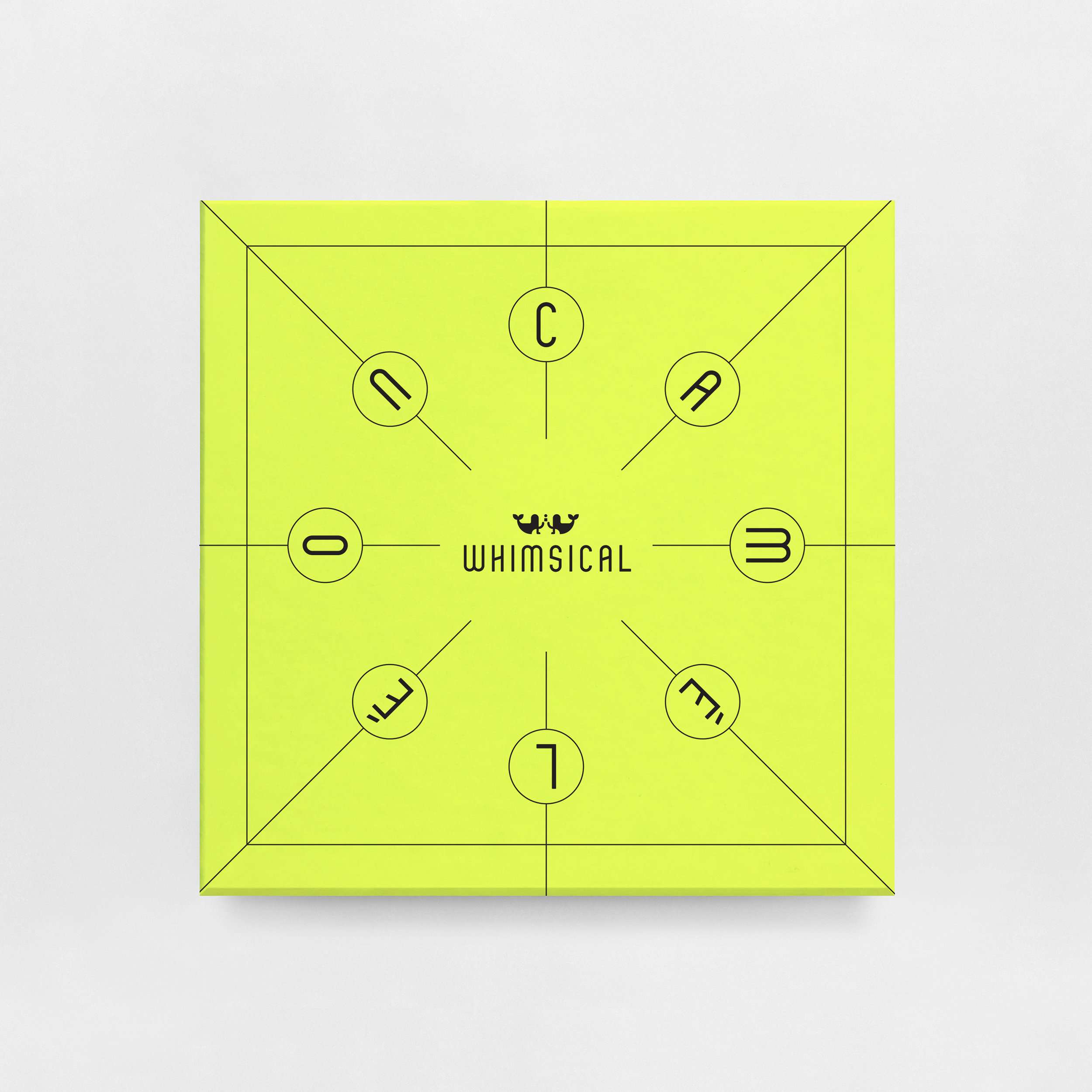  $270 + SHIPPING WHIMSICAL CAMÉLÉON TIC - TAC - TOE | NEON YELLOW 