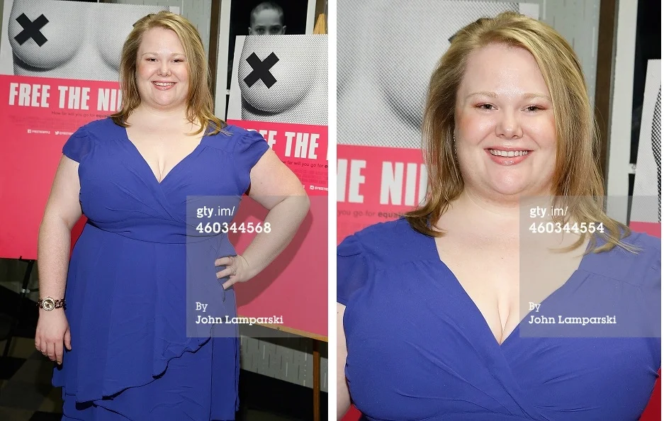 Jen Ponton walks the red carpet for the premiere of FREE THE NIPPLE