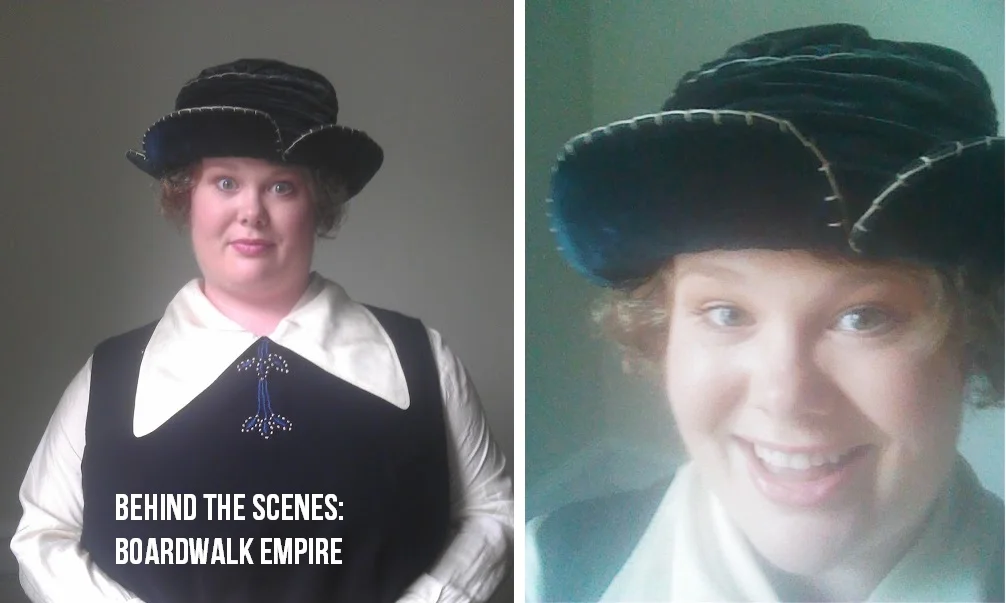Jen Ponton behind the scenes of Boardwalk Empire