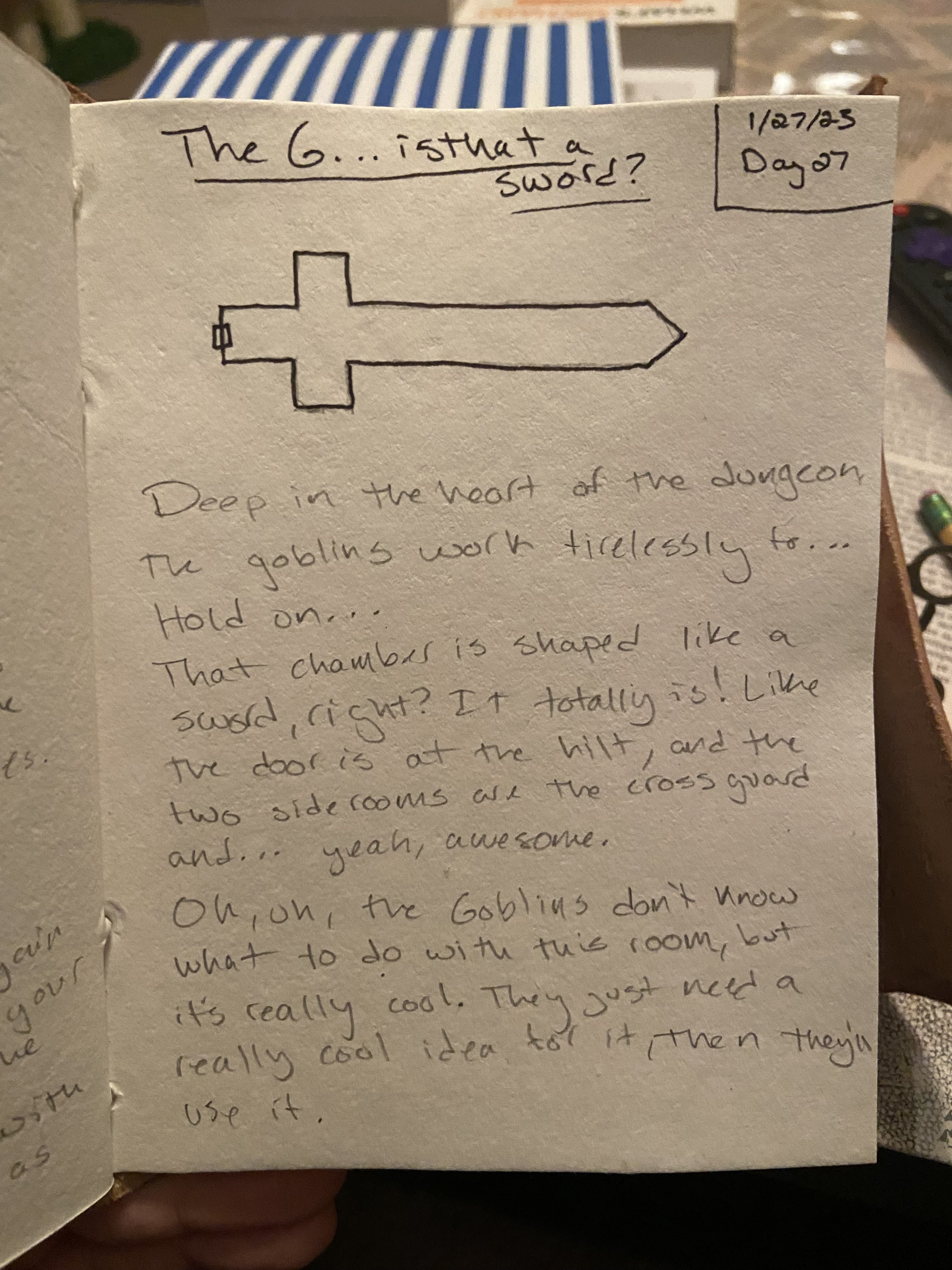 Day 27: G... is that a sword?