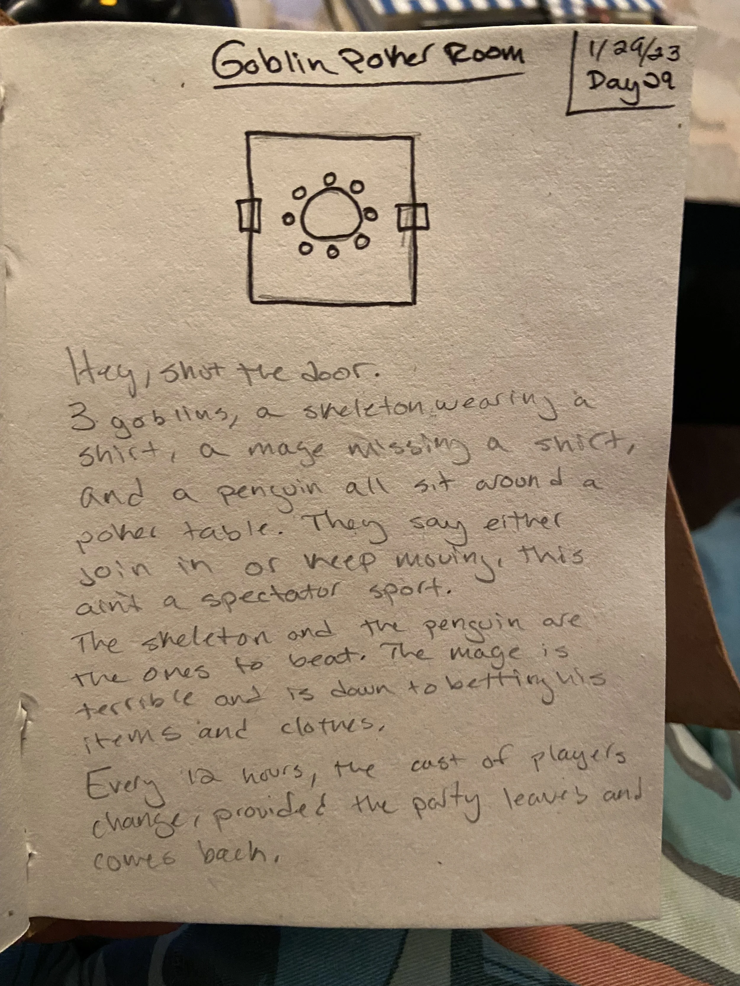 Day 29: Goblin Poker Room