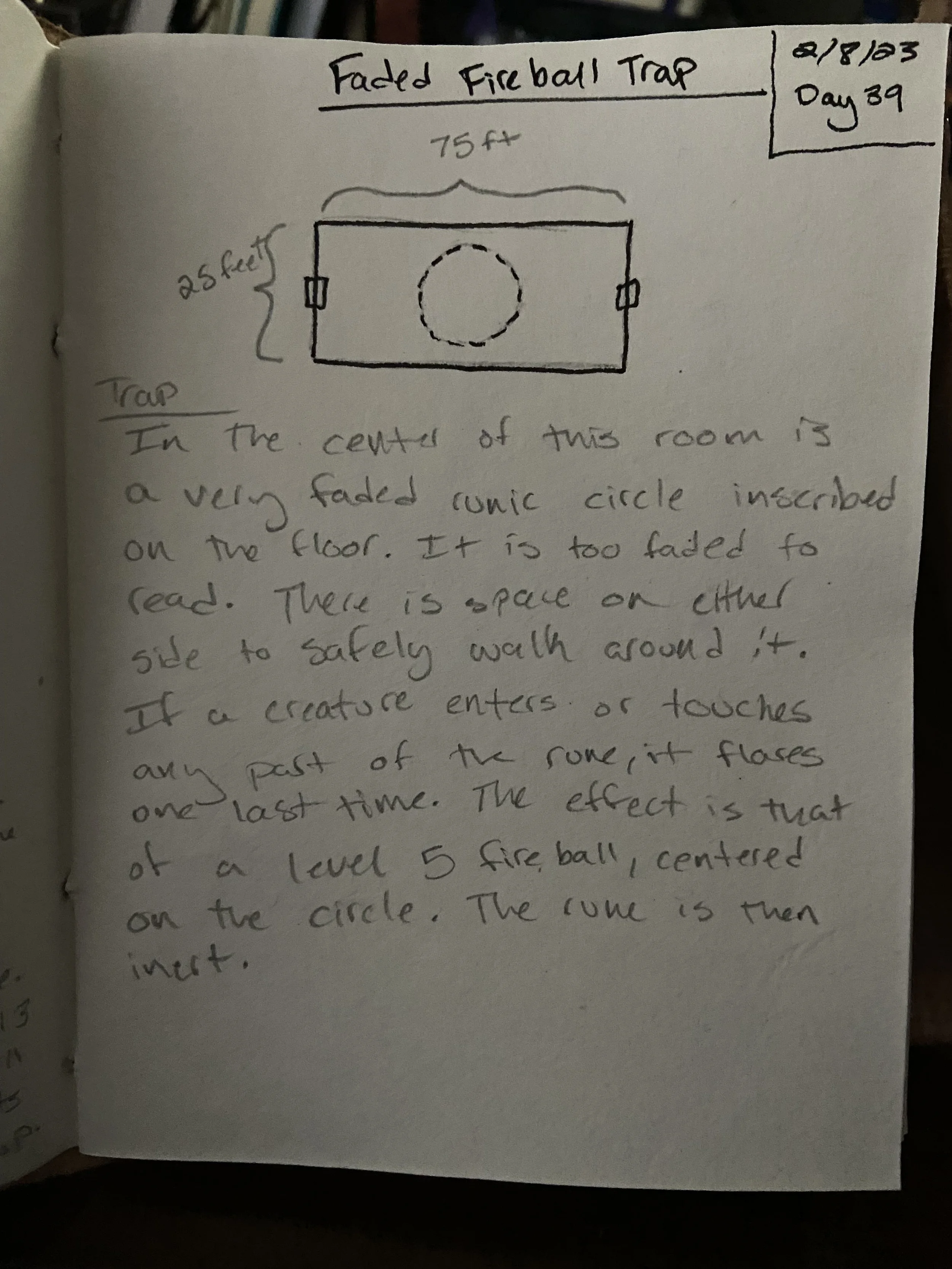 Day 39: Faded Fireball Trap