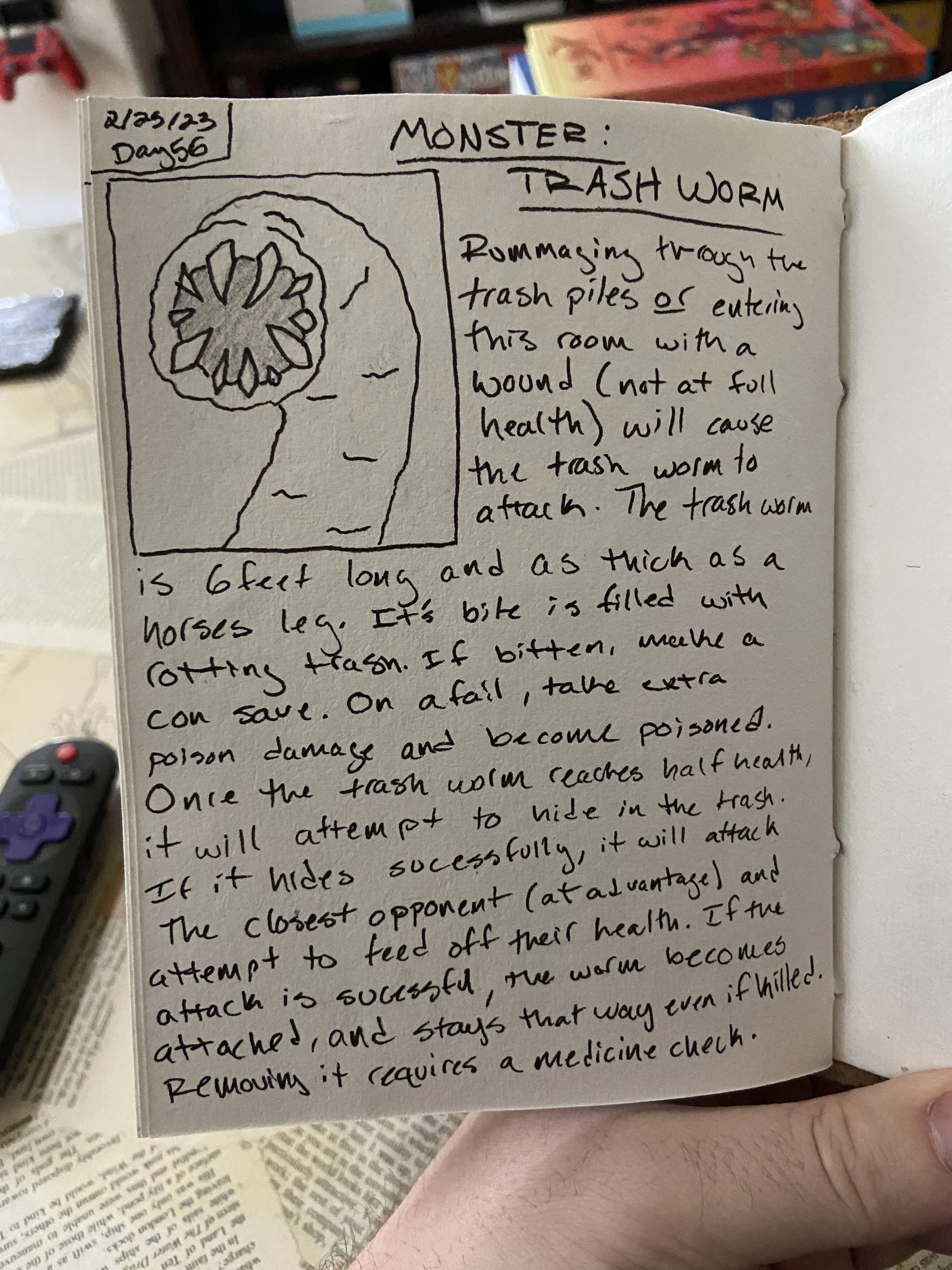 Day 56: Monster - Trash Worm