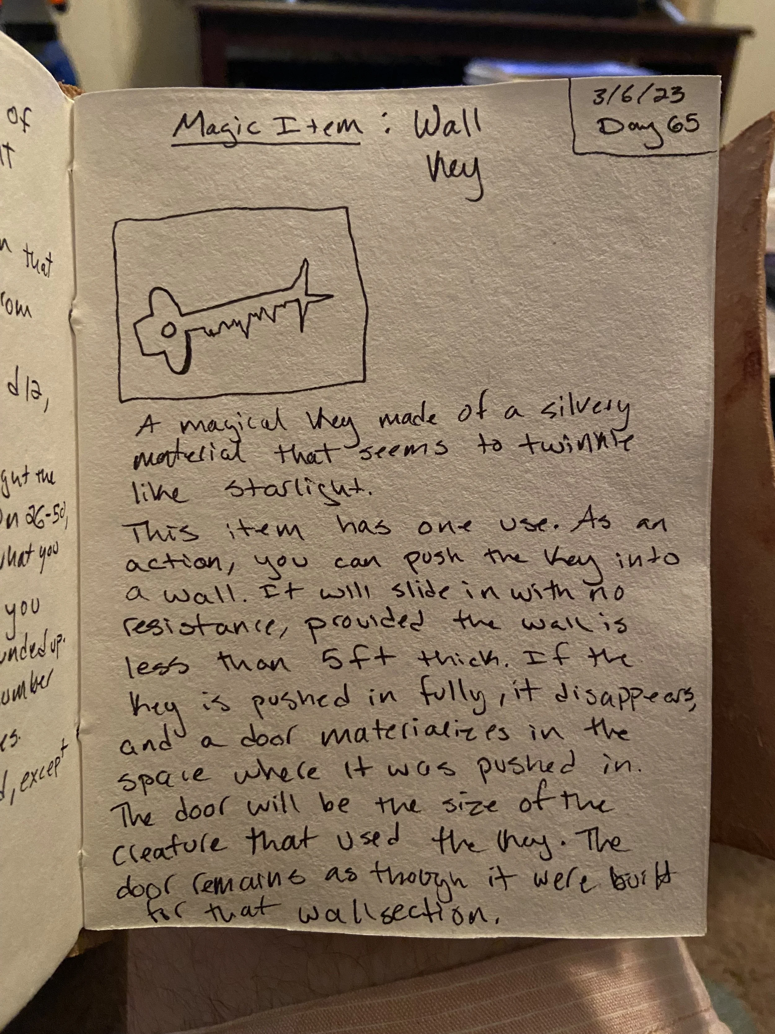 Day 65: Magic Item - Wall Key