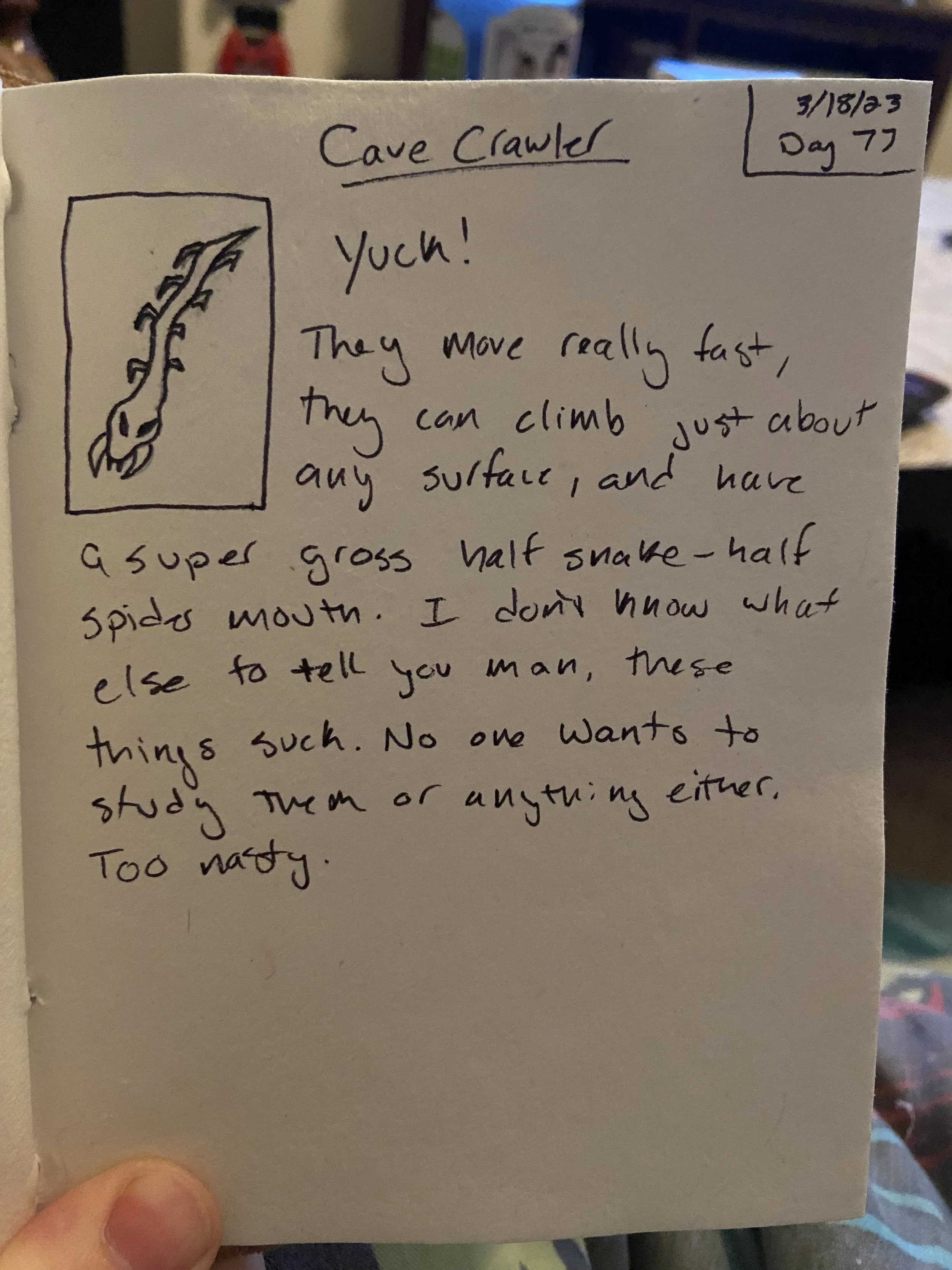 Day 77: Monster - Cave Crawler