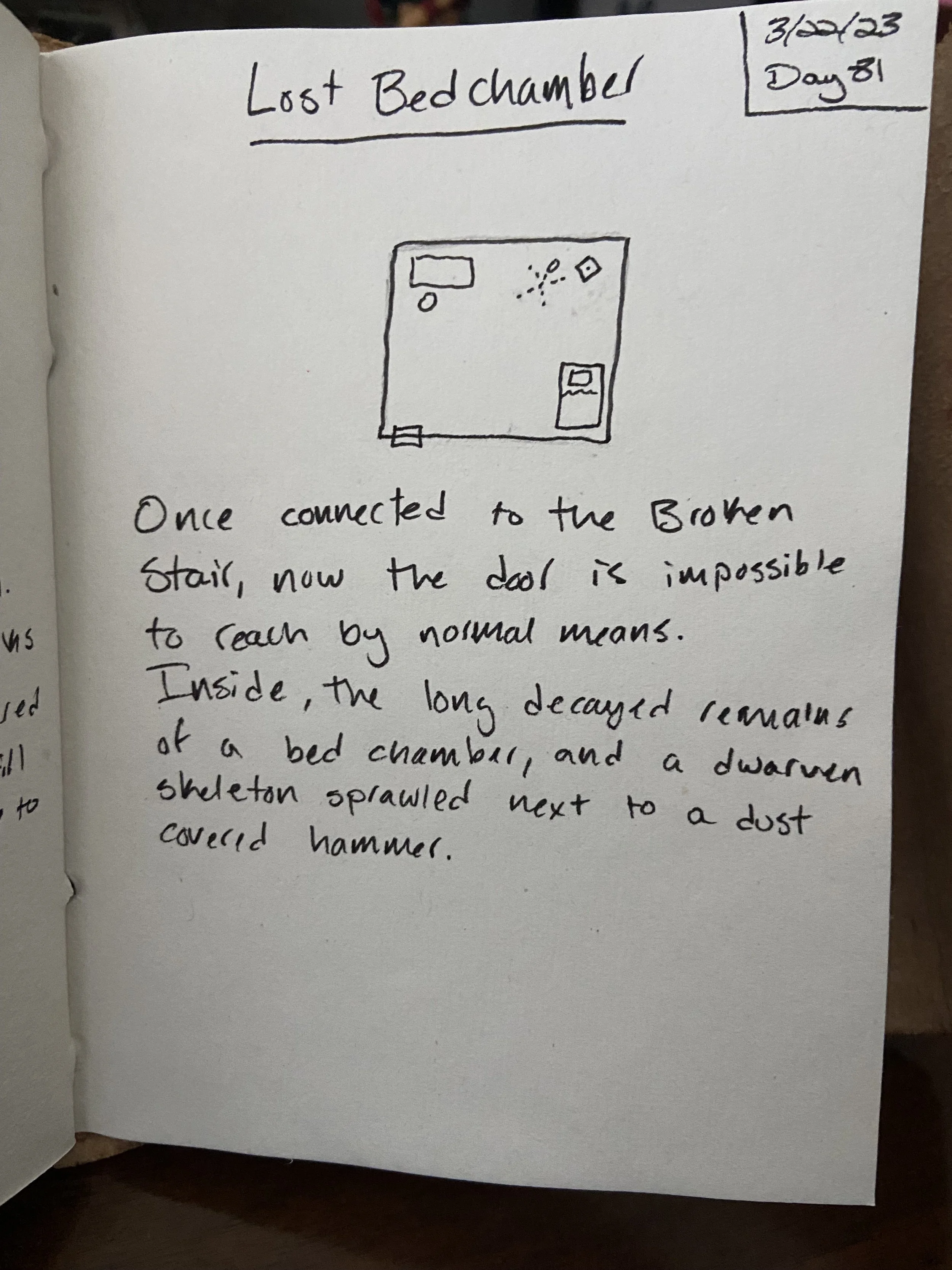 Day 81: Lost Bedchamber