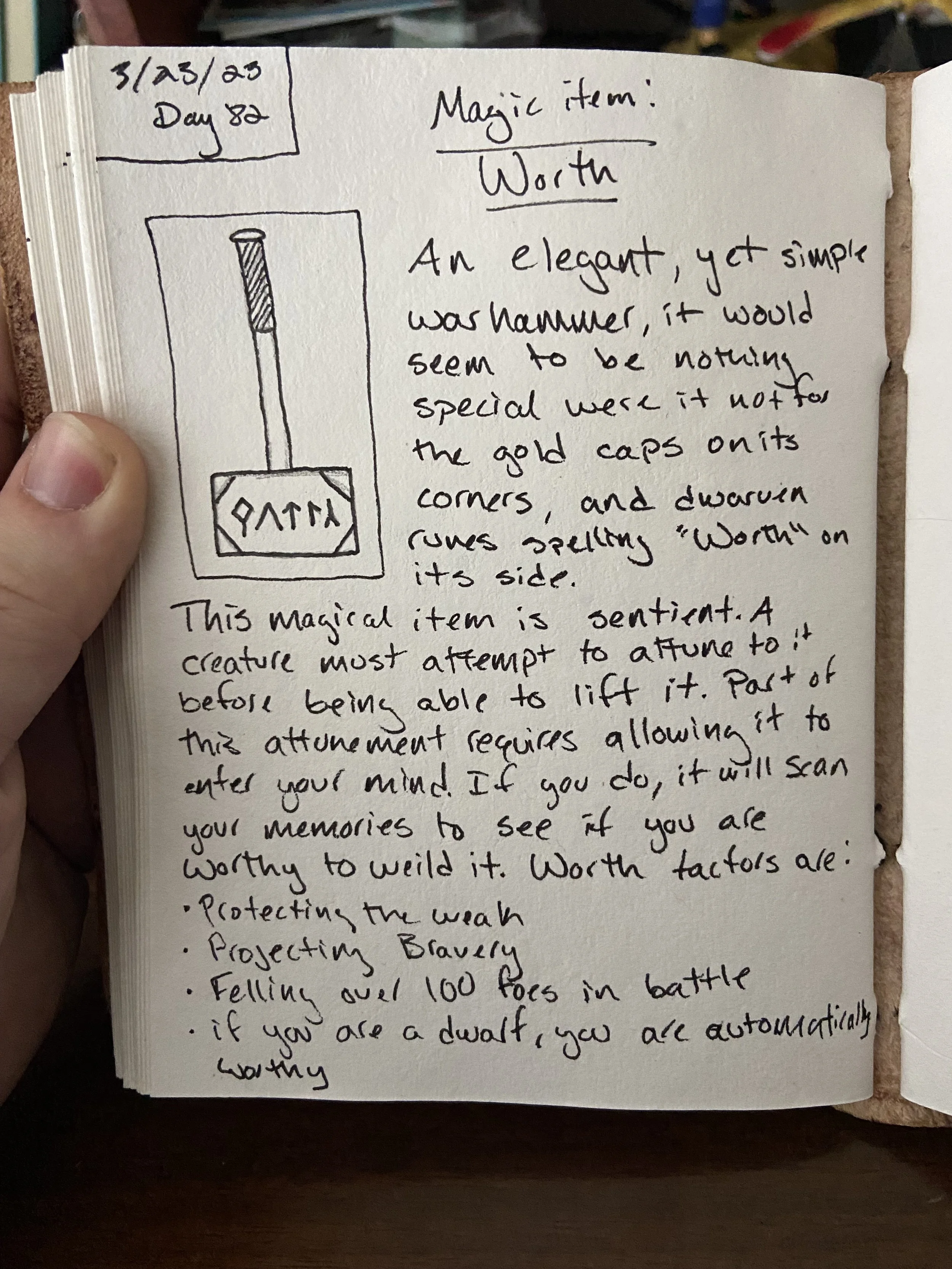 Day 82: Magic Item - Worth