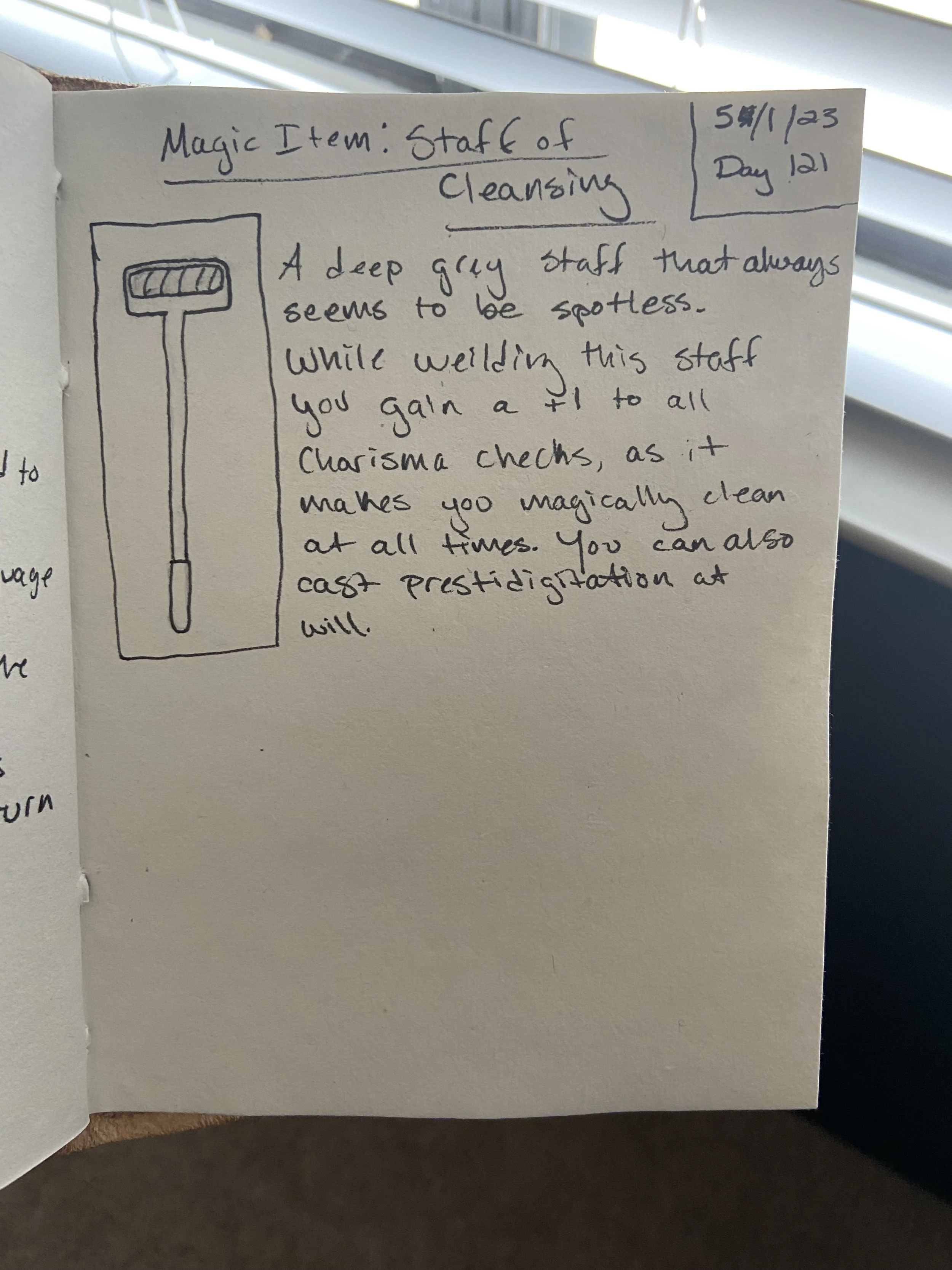 Day 121: Magic Item - Staff of Cleansing 