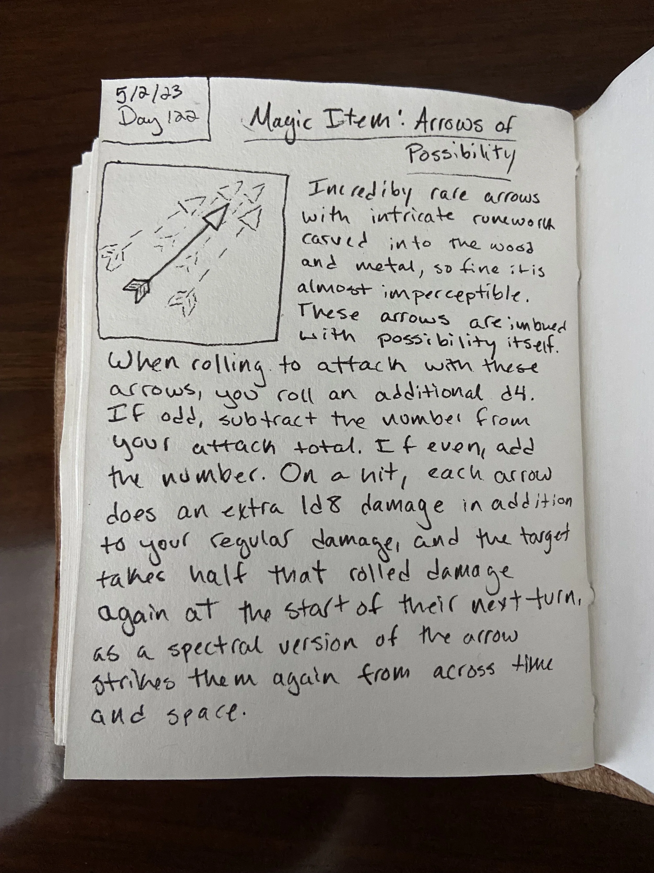 Day 122: Magic Item - Arrows of Possibility