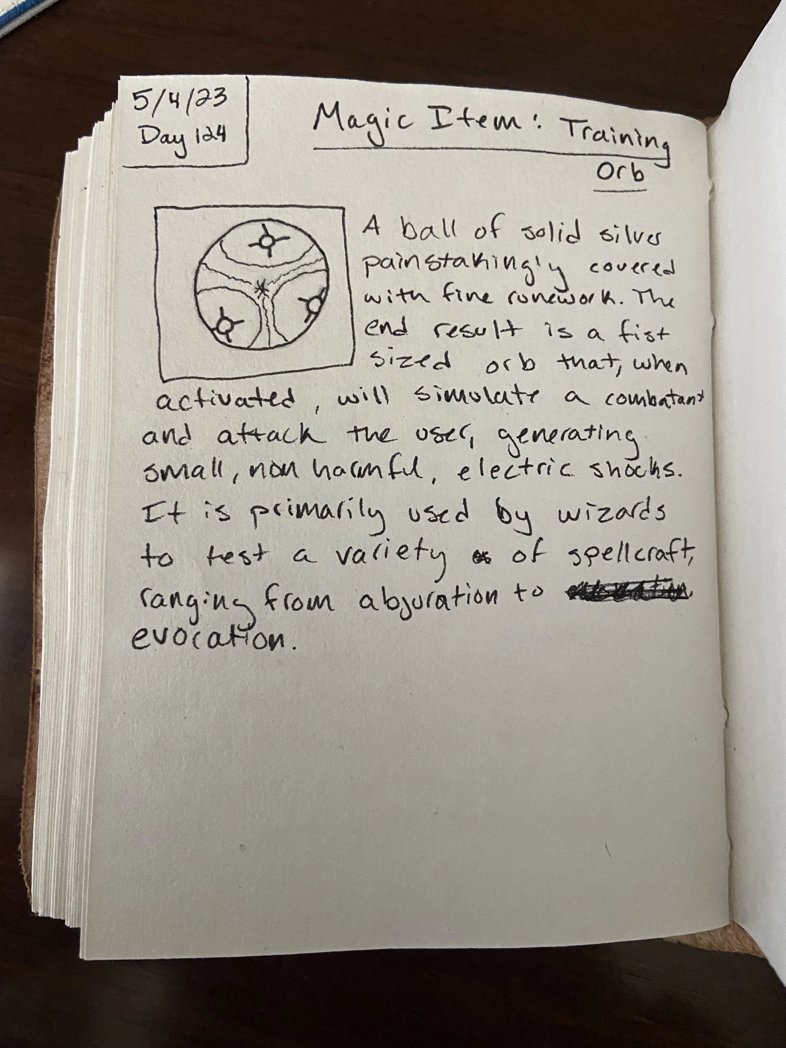 Day 124: Magic Item - Training Orb