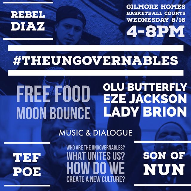 #theungovernables tour in Gilmore Homes in Baltimore w/ @ladybrion @ezewriter @olubutterfly @tef_poe @rebeldiaz @sonofnun.7 FREE FOOD