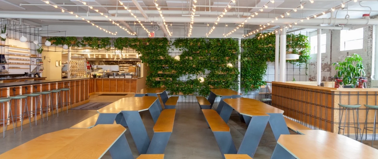 The Bayberry Beer Hall Communal Dining Area