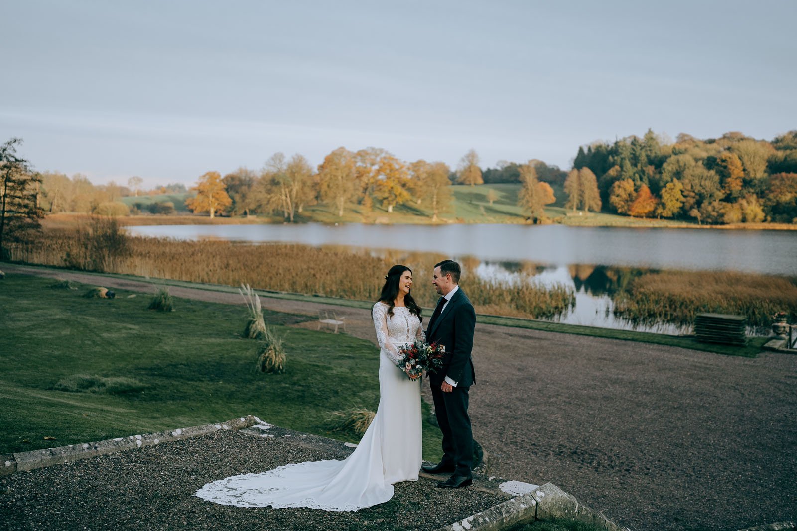 Relaxed Castle Leslie Winter Wedding