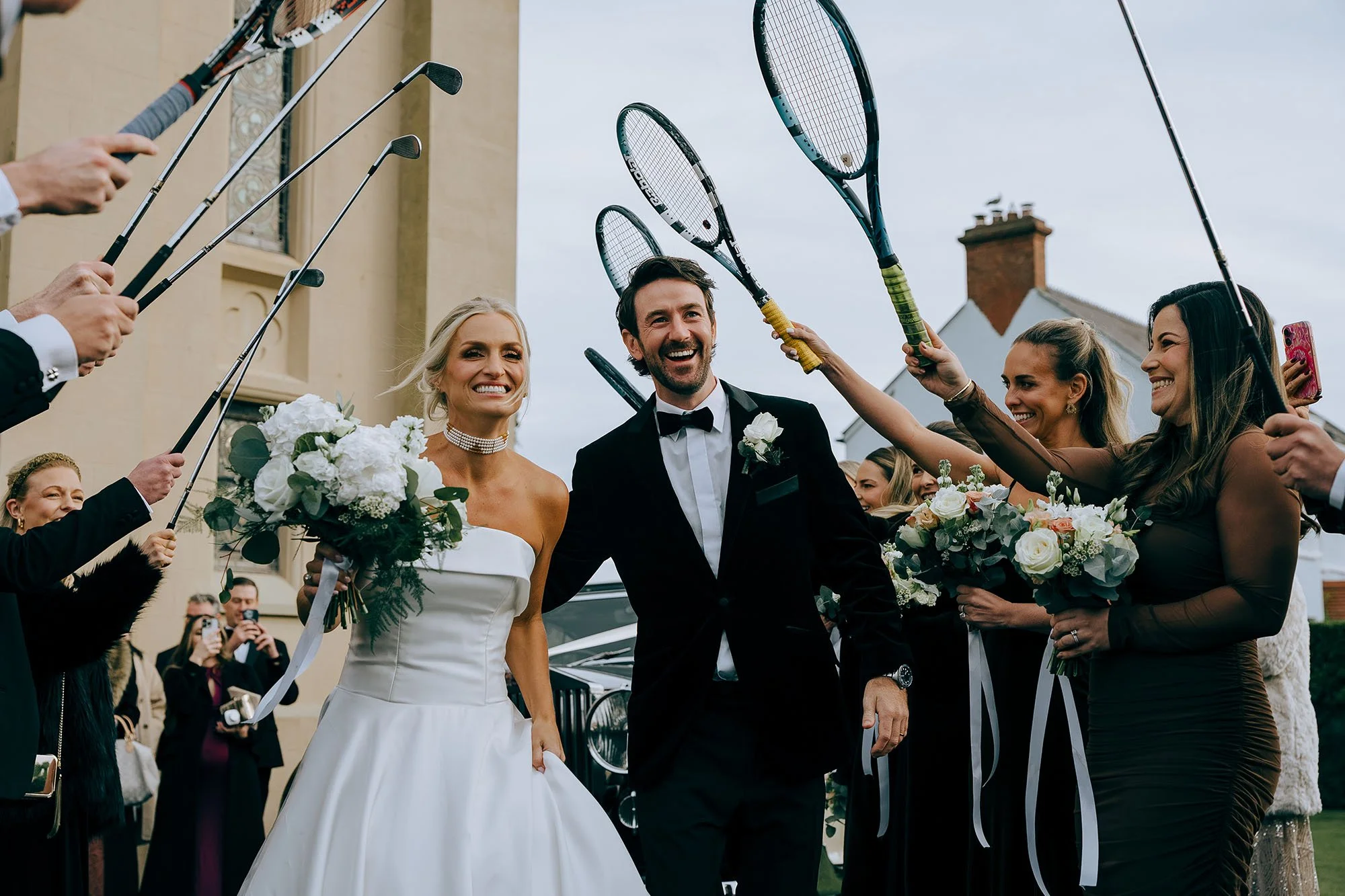 What happens when a professional golfer marries a professional tennis player.