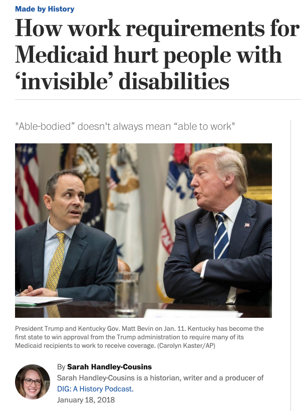 How work requirements for Medicaid will hurt people with disabilities