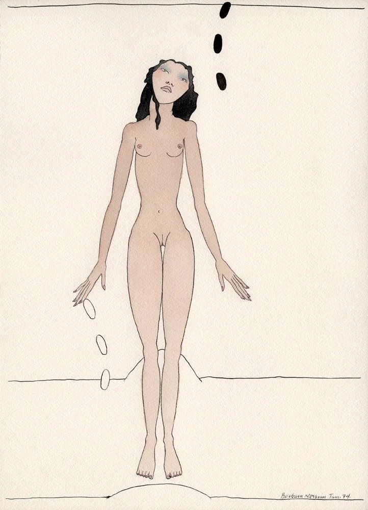 <i>Three Ellipses Black and White Being Touched</i>, 1974