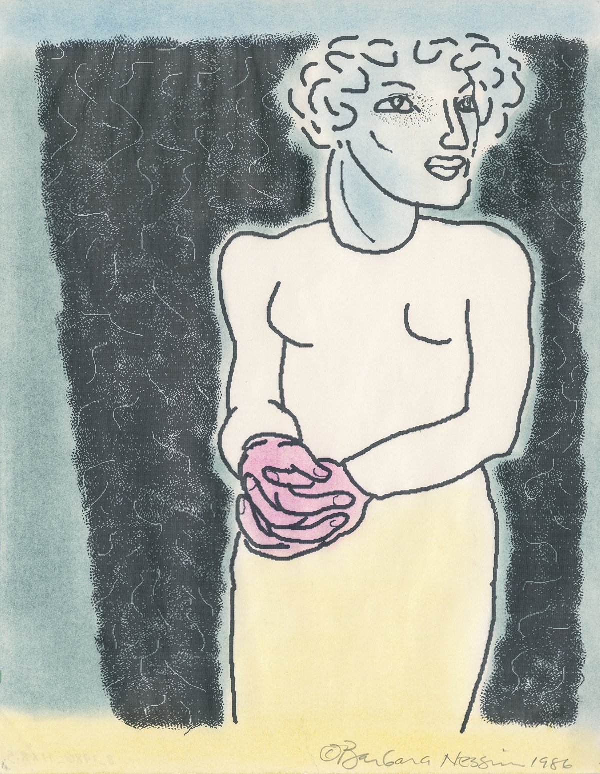 <I>Woman with Clasped Hands (Blue/Blue)</I>, 1986