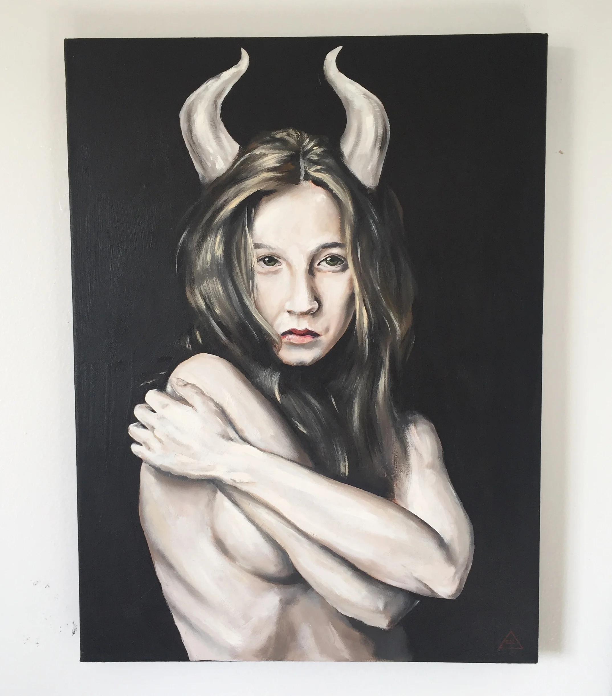 "Maligna" Oil and Acrylic on Canvas (Sold)