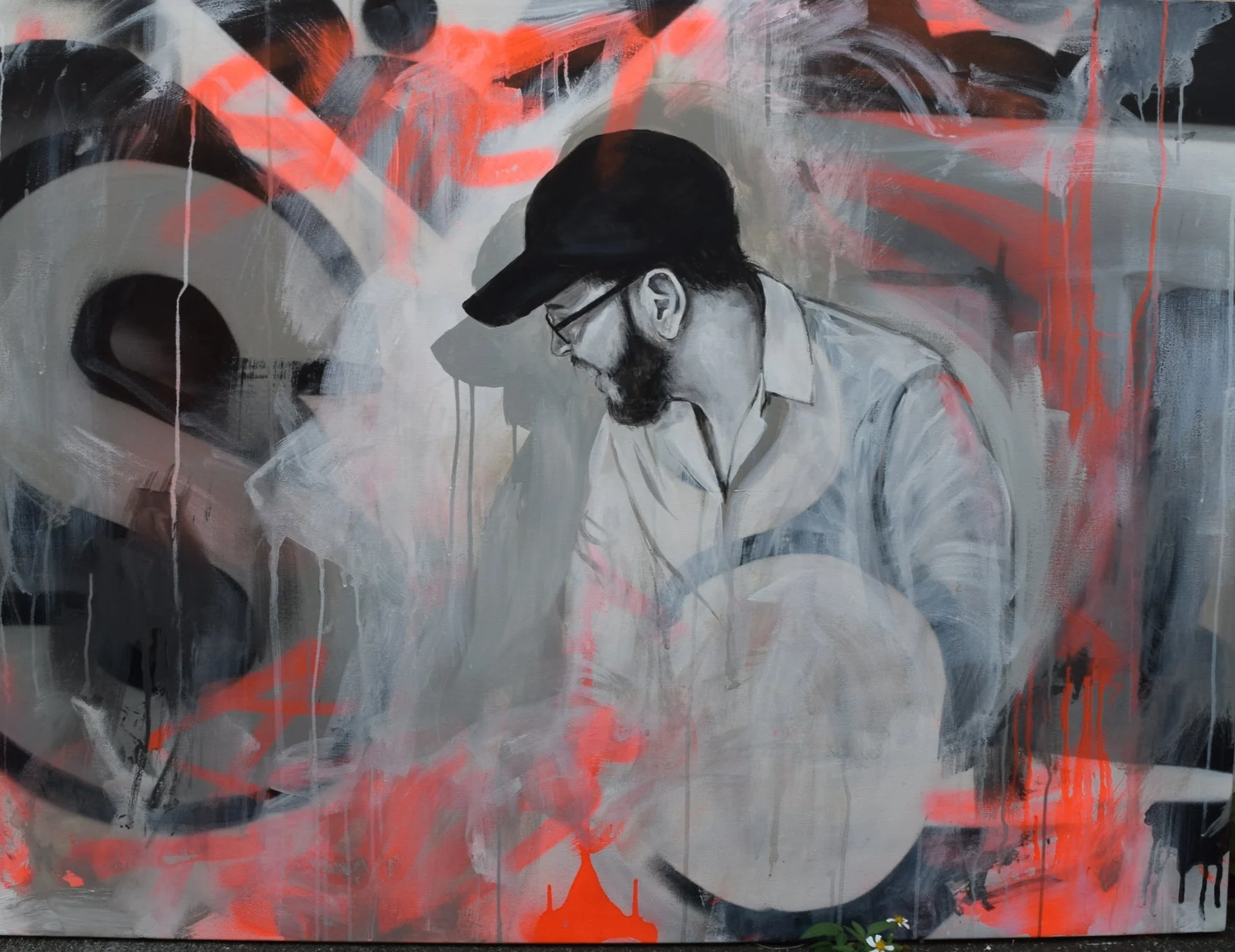 "Smet"(Self Portrait) Mixed Media on Canvas. 2017