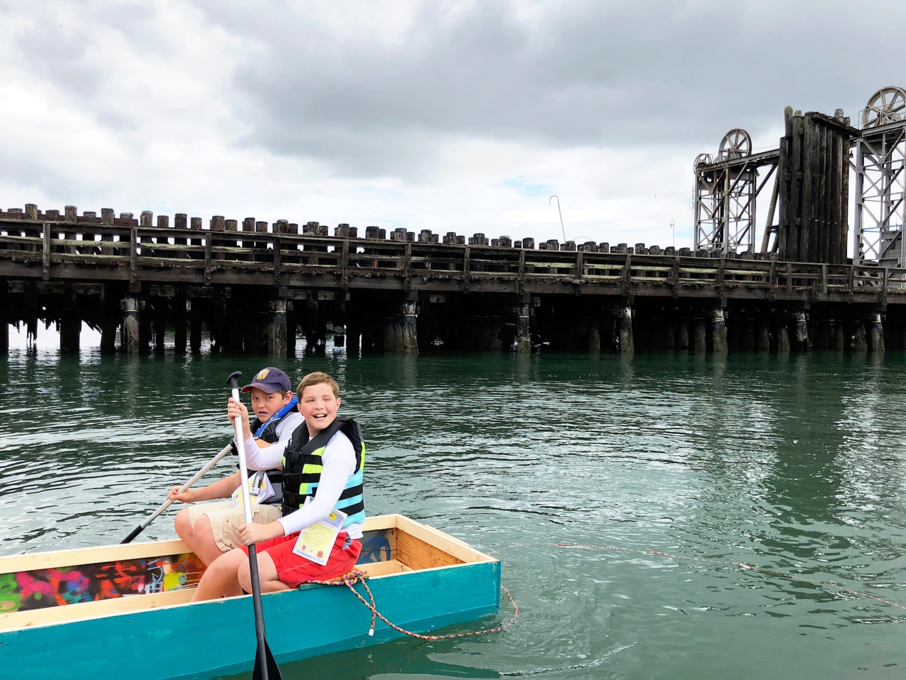  DIY boat that we launched on the Bay 