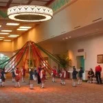 Maypole Dancers Rehearsing