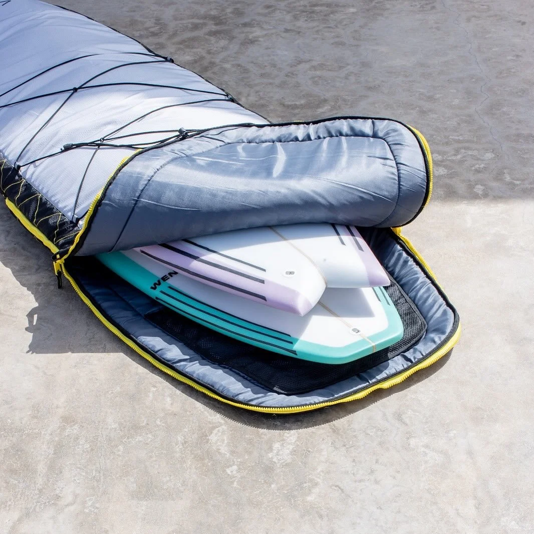 The question that obsessed us while creating our latest collection:
How many boards do you want to always carry with you? 
We thought long and hard about this topic because we wanted to create a bag that would be perfect for both two boards and just 