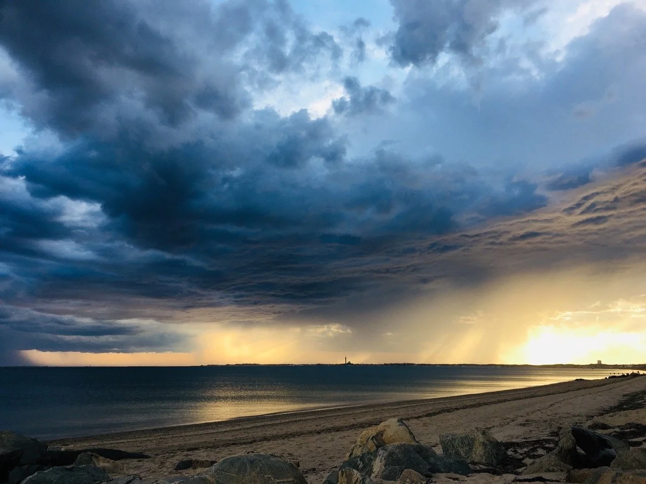 Summer thunderstorm over Cape Cod Bay