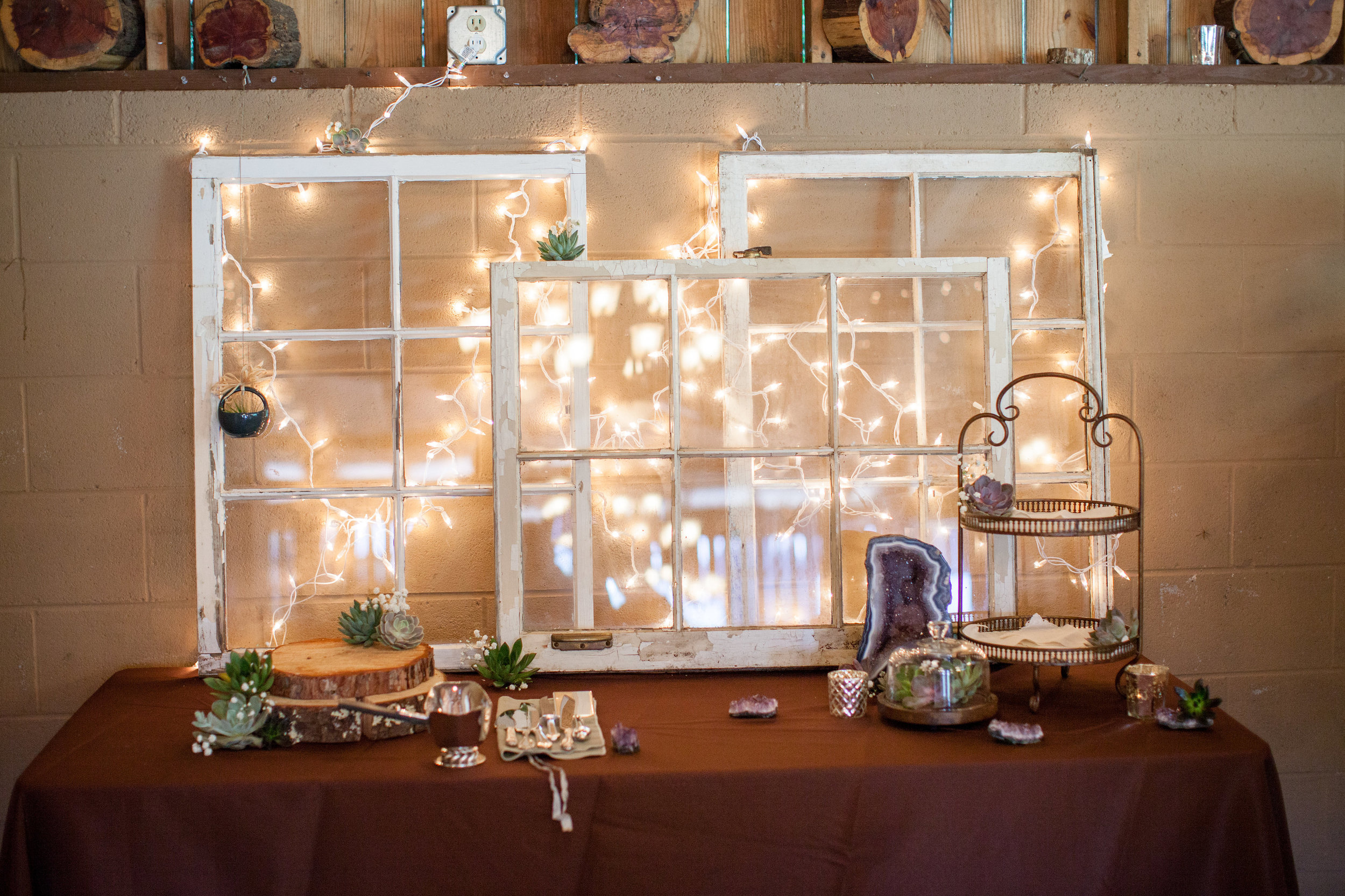 The items we left for Meg to decorate the cake table with... Nick King Photography