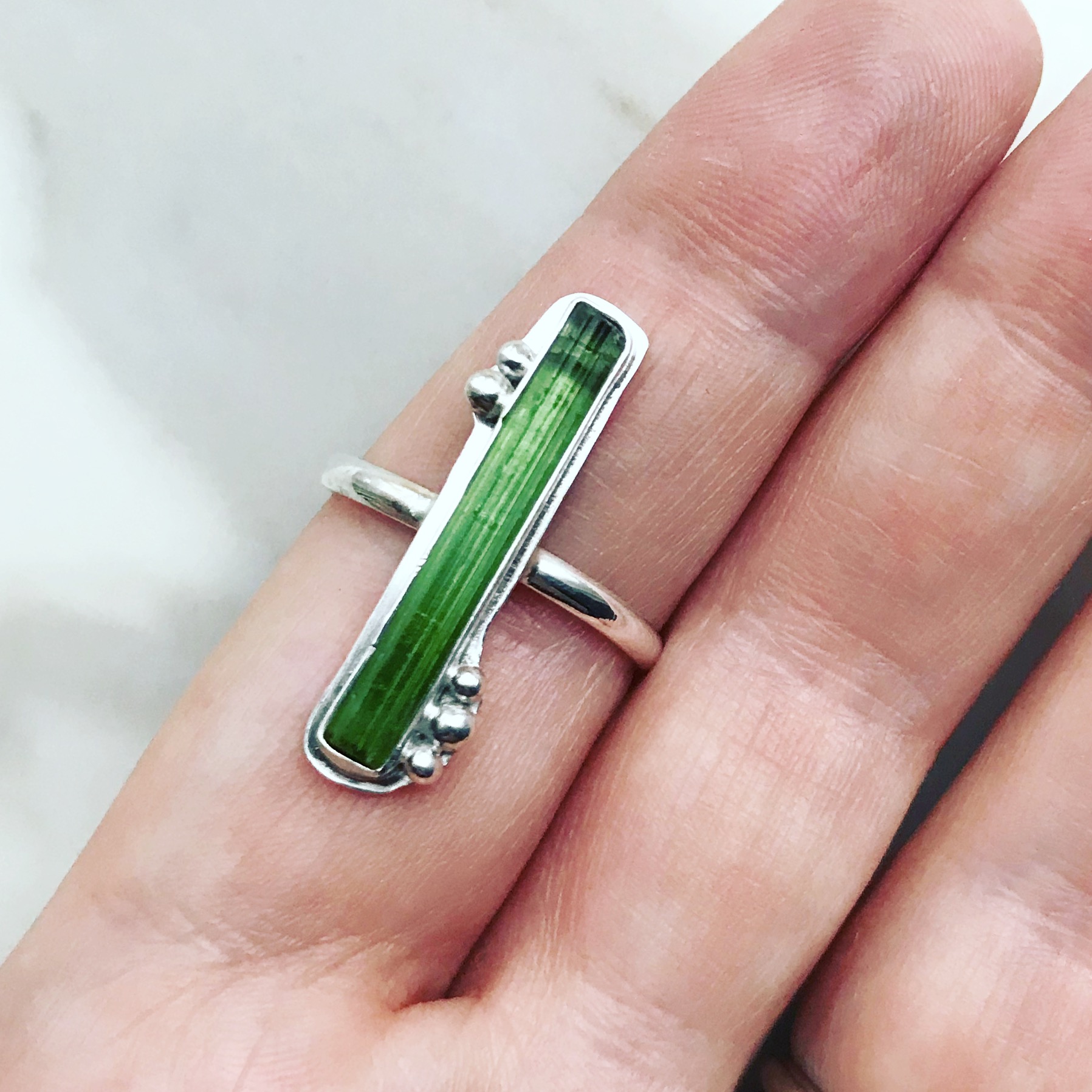Green Tourmaline Ring