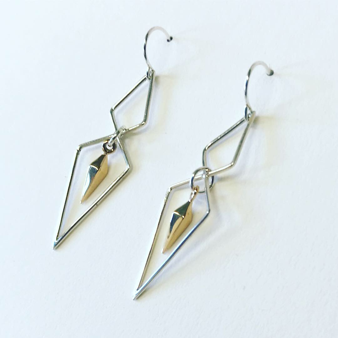 TMC Double Diamond Dagger Earrings