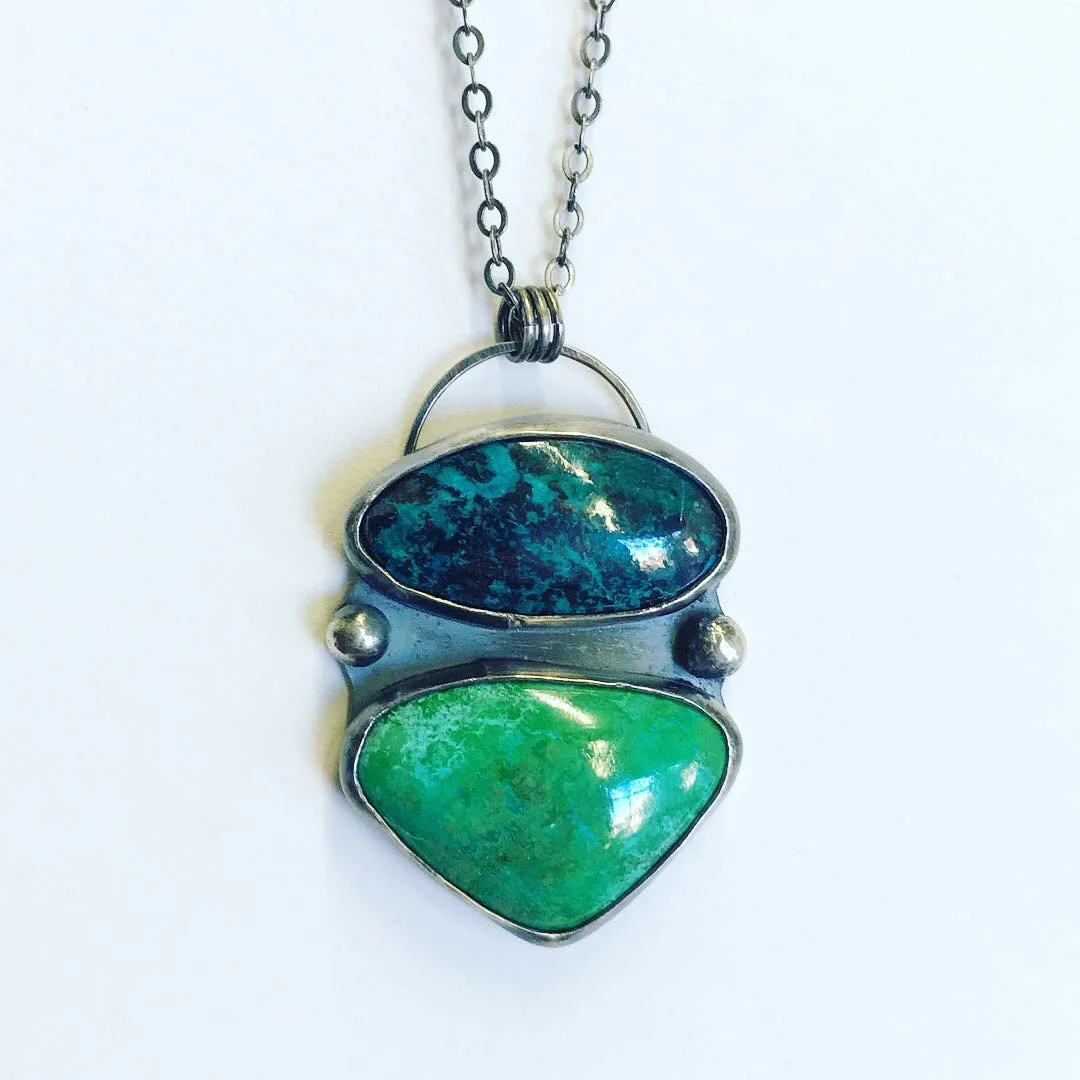 Shattickite &amp; Parrot Wing Jasper Necklace