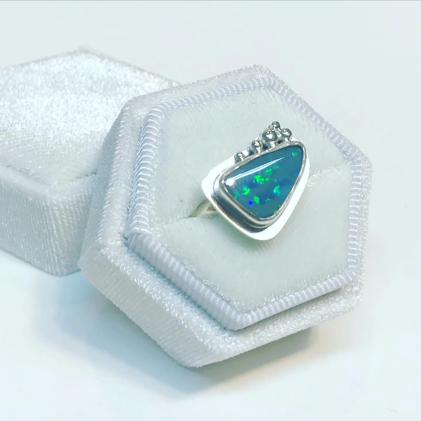 Interstellar Opal Ring size 8.5
