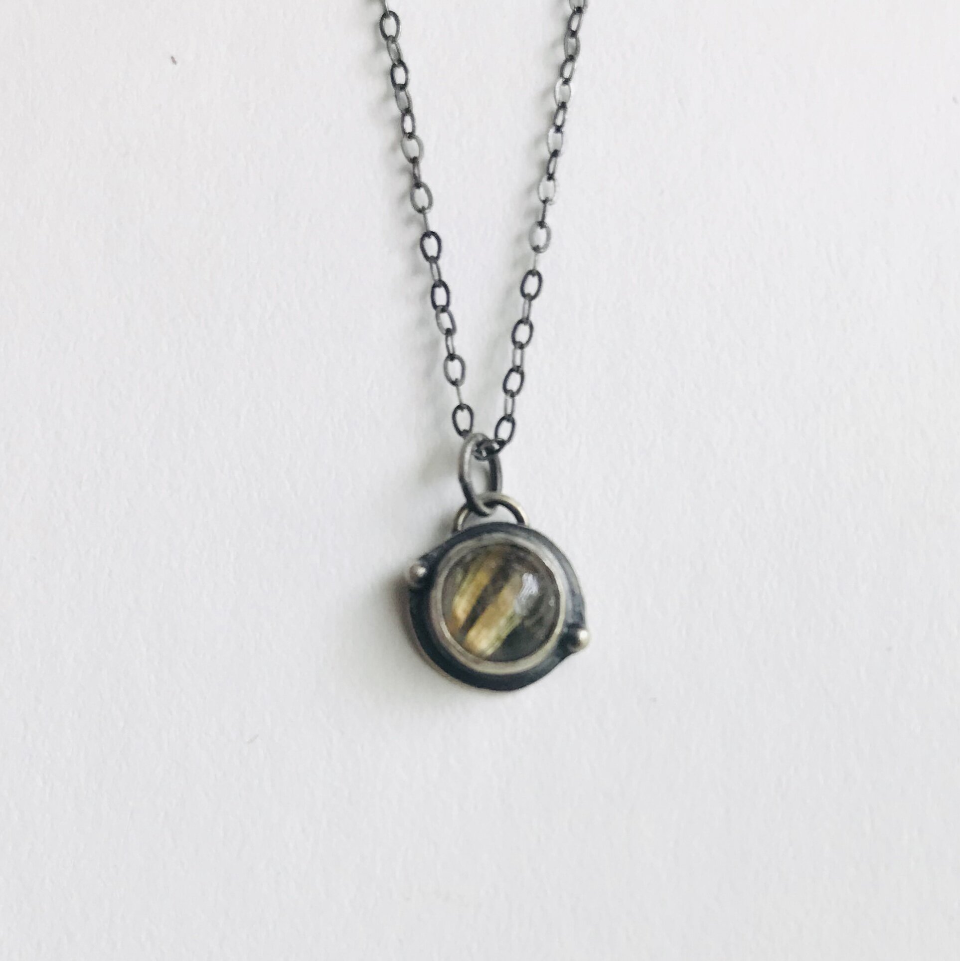 Rutilated Quartz Compass Necklace