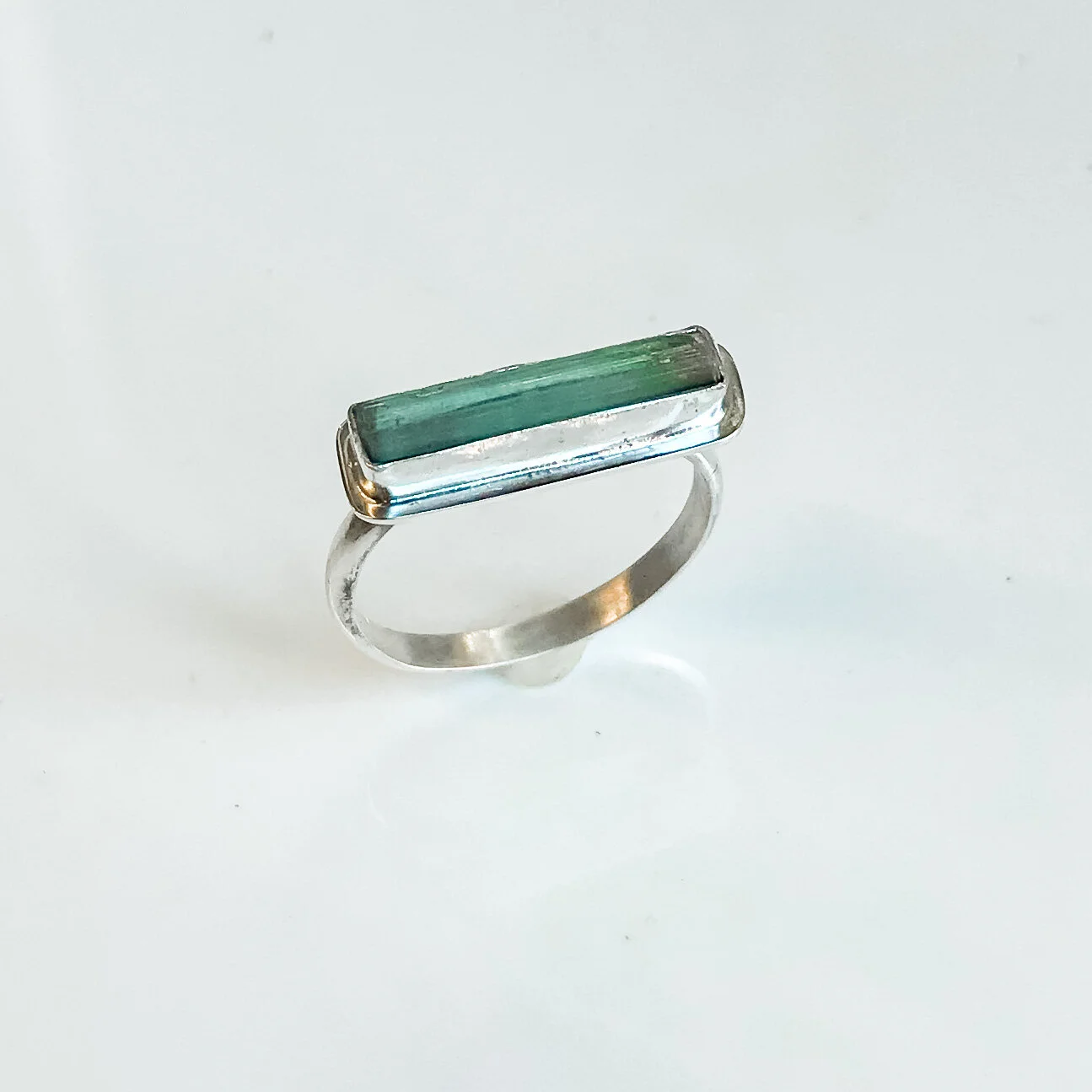 Green-Blue Tourmaline Ring, size 7.25