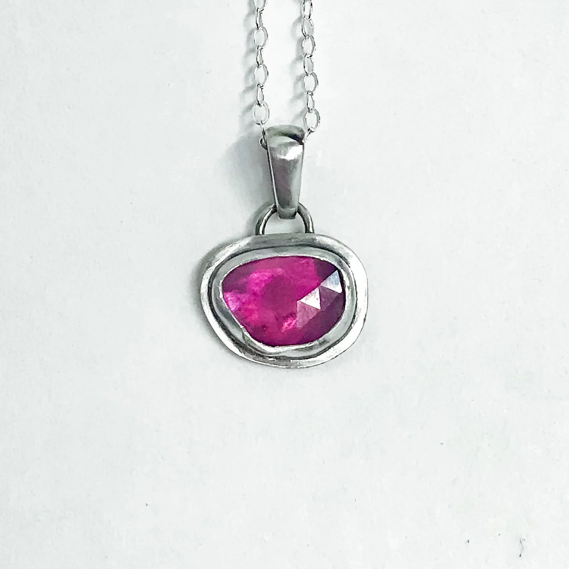 AYNIL With or Without You Rose-cut Ruby Necklace
