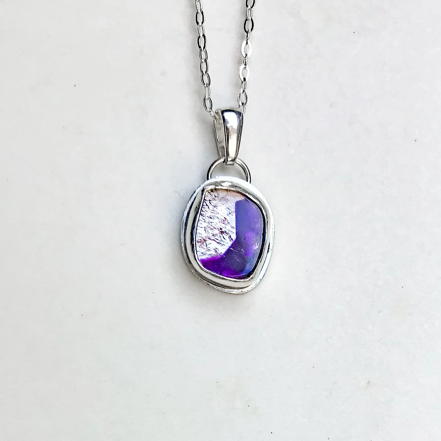 NDC  Amethyst Phantom with Inclusions Necklace