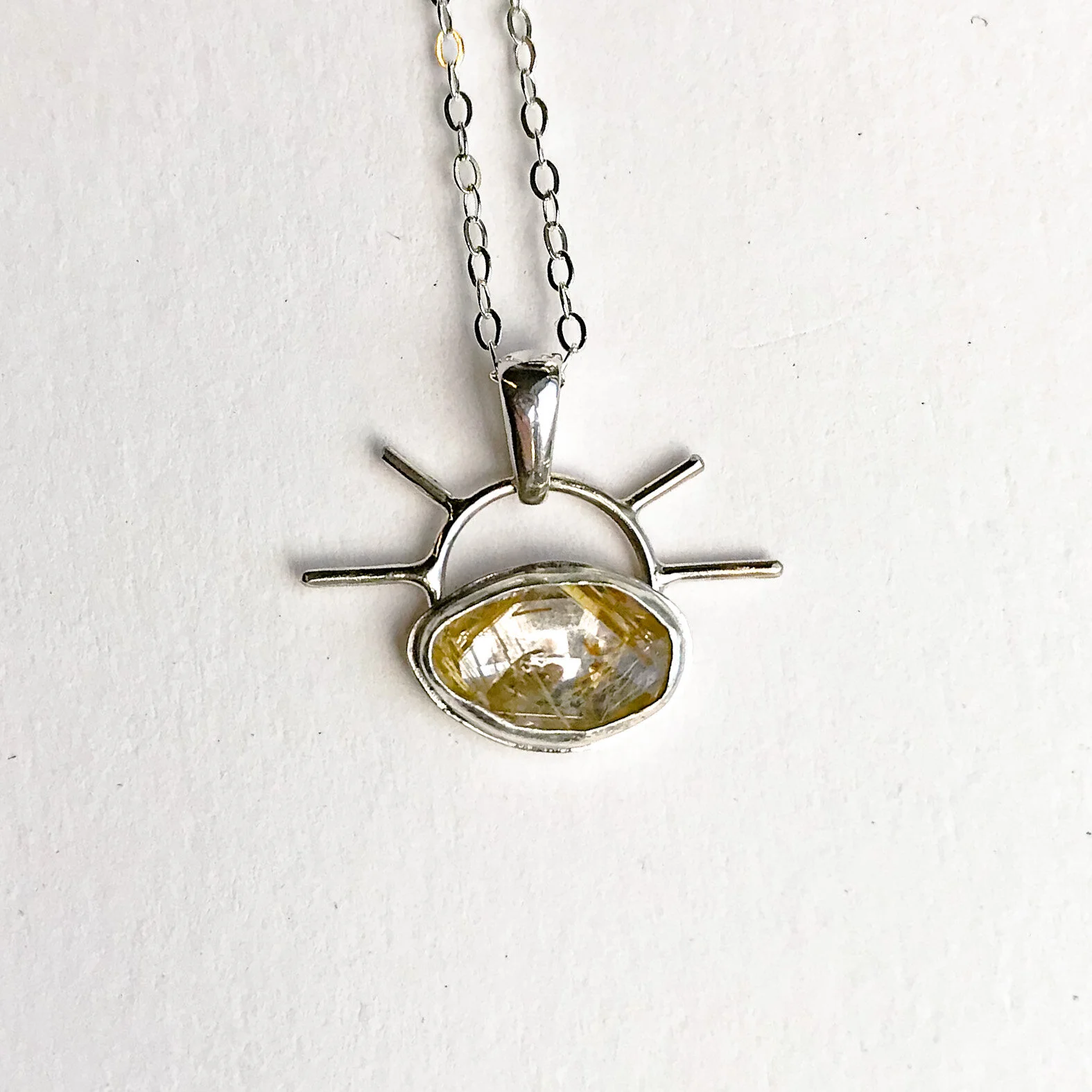 Equinox Golden Rutilated Quartz Necklace